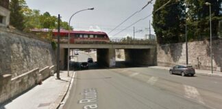 Caduta calcinacci da sottovia di piazzale Rudiae