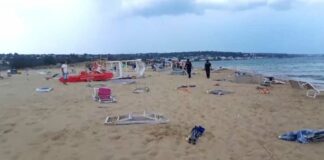 Tromba d’aria devasta la spiaggia di Pescoluse: 5 i feriti