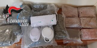 Maxi operazione antidroga nel Salento: sequestrati 10 kg di cocaina e 2 arresti