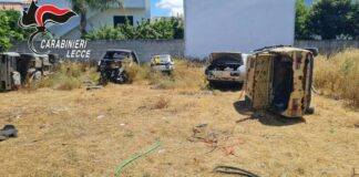 Furti d’auto nel Capo di Leuca, arrestata la banda: sequestrata un’area con mezzi smontati