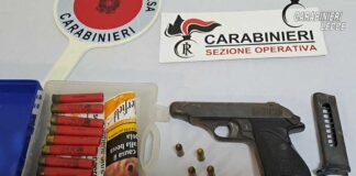 Colpi di pistola contro la porta di una abitazione a scopo intimidatorio, arrestate due persone