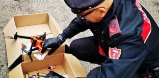 Lecce, drone con droga intercettato dai carabinieri: era diretto nel carcere