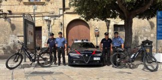 Carabinieri in bike, a Tricase e sicurezza e vicinanza ai cittadini viaggiano su due ruote