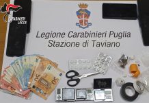 Casarano, controlli straordinari dei Carabinieri: due arresti in flagranza a Taurisano e Taviano